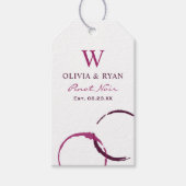 ブルゴーニュ素朴ーワインステイン結婚式の引き出物 ギフトタグ (正面)