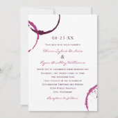 ブルゴーニュ素朴ーワインステイン結婚式招待状 招待状 (正面)