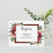 ブルゴーニュ素朴ー冬フローラ結婚披露宴 エンクロージャーカード (スタンド正面)