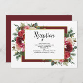 ブルゴーニュ素朴ー冬フローラ結婚披露宴 エンクロージャーカード (正面/裏面)