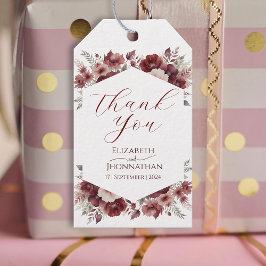 ブルゴーニュ素朴ー秋フローラウォーター結婚カラー ギフトタグ