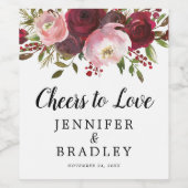 ブルゴーニュ素朴ー赤面フローラ応援へ ワインラベル (シングルラベル)