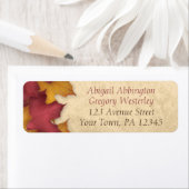 ブルゴーニュ素朴金ゴールド秋住所 シール (インサイチュ)