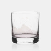 ブルゴーニュ紫の水彩モノグラム設立 ウイスキーグラス (裏面)