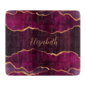 ブルゴーニュ紫の金ゴールドアゲート大理石名 カッティングボード (正面)