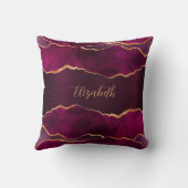 ブルゴーニュ紫の金ゴールドアゲート大理石名 クッション (裏面)