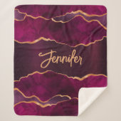 ブルゴーニュ紫の金ゴールドアゲート大理石名 シェルパブランケット (正面)