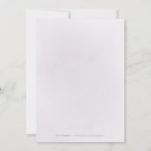 ブルゴーニュ紫グリッターフローラ50歳 招待状 (裏面)