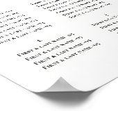 ブルゴーニュ紫フローラアルファベット座席表 ポスター (角)