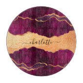 ブルゴーニュ紫金ゴールドアガート大理石バラ金ゴールド名 カッティングボード (正面)