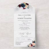 ブルゴーニュ結婚と海軍の全招待状 オールインワン招待状 (内側)