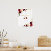 ブルゴーニュ結婚のゲストブック代替ポスター ポスター (キッチン)