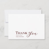 ブルゴーニュ結婚のサンキューカードが永遠に始まる (正面)