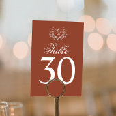 ブルゴーニュ結婚のテーブル番号モノグラムモチーフ テーブルナンバー