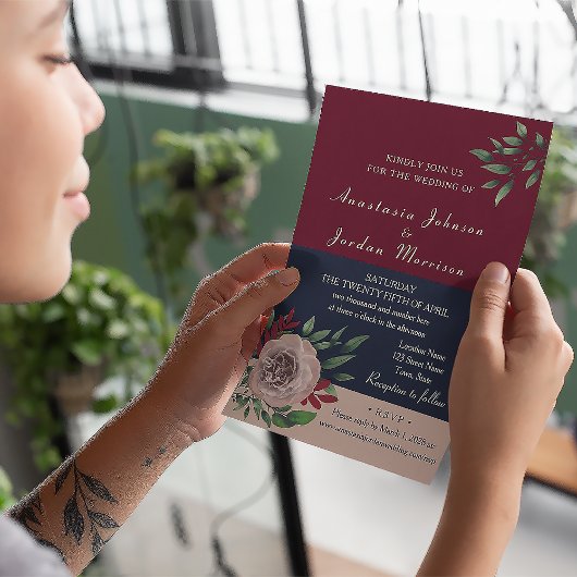 ブルゴーニュ結婚のフローラは一体 招待状