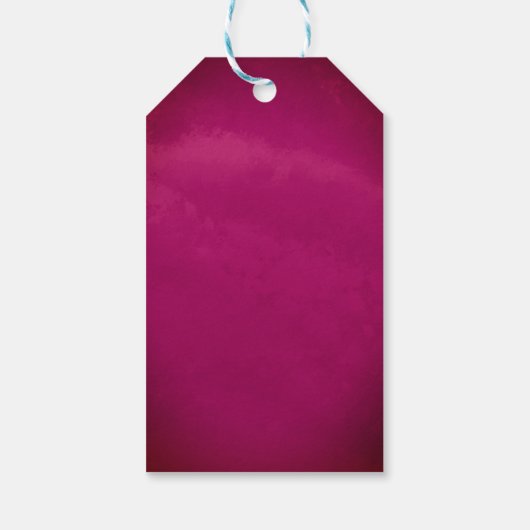 ブルゴーニュ結婚のマルーンのモダン花のアーチ ギフトタグ (裏面)