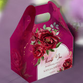 ブルゴーニュ結婚のマルーンのモダン花のアーチ フェイバーボックス