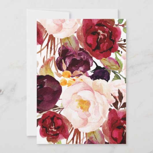 ブルゴーニュ結婚の旅程 – ようこそ招待状 招待状 (裏面)