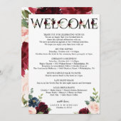 ブルゴーニュ結婚の旅程 – バチェロレッテへようこそ プログラム (正面/裏面)