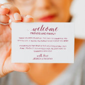 ブルゴーニュ結婚の歓迎抱き枕バスケット プレイスカード