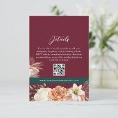 ブルゴーニュ結婚の詳細QRコードカード エンクロージャーカード (スタンド正面)