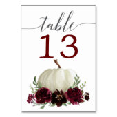 ブルゴーニュ結婚カボチャのテーブル番号 テーブルナンバー (正面)