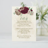 ブルゴーニュ結婚シャンパン花詳細 エンクロージャーカード (スタンド正面)