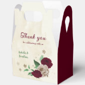 ブルゴーニュ結婚シャンパン花 フェイバーボックス (見開き)