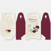 ブルゴーニュ結婚シャンパン花 フェイバーボックス (見開き)