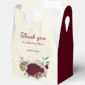 ブルゴーニュ結婚シャンパン花 フェイバーボックス (見開き)