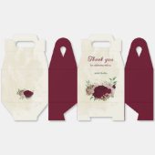 ブルゴーニュ結婚シャンパン花 フェイバーボックス (見開き)