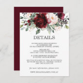 ブルゴーニュ結婚フローラのゲスト詳細情報 エンクロージャーカード (正面/裏面)