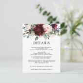 ブルゴーニュ結婚フローラのゲスト詳細情報 エンクロージャーカード (スタンド正面)