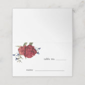 ブルゴーニュ結婚フローラのテーブル番号座席表 プレイスカード (外部開封)