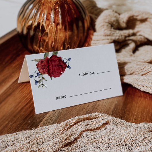 ブルゴーニュ結婚フローラのテーブル番号座席表 プレイスカード