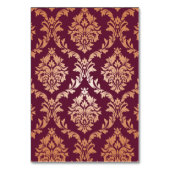 ブルゴーニュ結婚フローラのテーブル番号 テーブルナンバー (裏面)