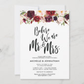 ブルゴーニュ結婚フローラのリハーサル招待状 招待状 (正面)