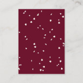 ブルゴーニュ結婚フローラの白い花ありがとう プレイスカード (裏面)