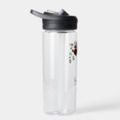 ブルゴーニュ結婚フローラの花嫁パーソナライズされた婦 ウォーターボトル (右面)