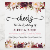 ブルゴーニュ結婚フローラボトルラベル ワインラベル (シングルラベル)