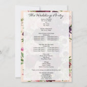 ブルゴーニュ結婚フローラ式プログラム – Pink 招待状 (裏面)