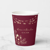 ブルゴーニュ結婚フローラ紙カップ 紙コップ (裏面)