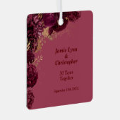 ブルゴーニュ結婚フローラ記念日 メタルオーナメント (正面右)