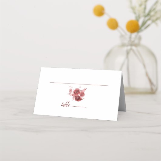 ブルゴーニュ結婚フローラ プレイスカード (正面)