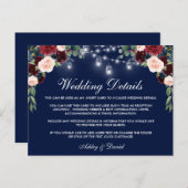 ブルゴーニュ結婚ブルー詳細挿入カードB ポストカード (正面/裏面)