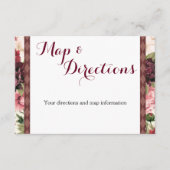 ブルゴーニュ結婚ブーケの情報カード エンクロージャーカード (正面)