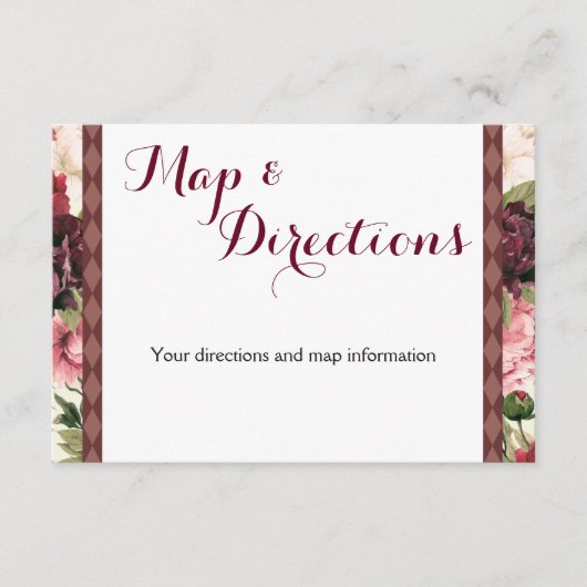 ブルゴーニュ結婚ブーケの情報カード エンクロージャーカード (正面)