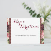 ブルゴーニュ結婚ブーケの情報カード エンクロージャーカード (スタンド正面)