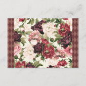 ブルゴーニュ結婚ブーケの情報カード エンクロージャーカード (裏面)