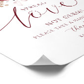 ブルゴーニュ結婚ワインの発芽しない愛の広がり徴候 ポスター (角)